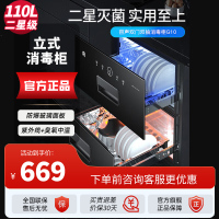 容声(RONGSHENG)G10嵌入式消毒柜110L两层大容量二星级125°高温杀菌不锈钢层架碗筷柜母婴消毒柜