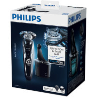 飞利浦(Philips)电动剃须刀S9711/33 智能清洁 干湿两用 全身水洗 旋转式三刀头充电刮胡刀