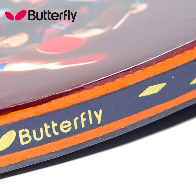 蝴蝶Butterfly 三星乒乓球拍乒乓板成品拍双面反胶直拍 TBC302