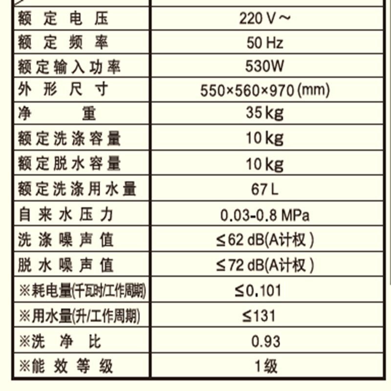 松下宁净2.0波轮洗衣机XQB100-K2AA高清大图