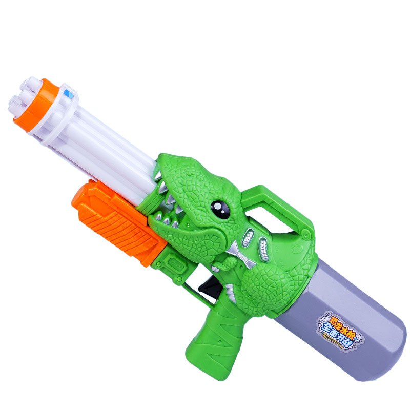 加特林水枪儿童玩具大号喷水高压男孩打水仗神器[升级加厚]中号恐龙