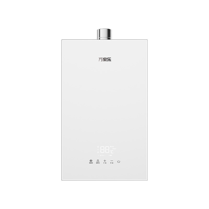 万家乐SQ30-16L5(F)*12T天然气强排式燃气快速热水器 玻璃玉石白