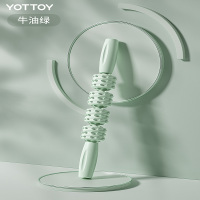 YOTTOY 狼牙棒儿童按摩棒滚轴腿部肌肉放松器筋膜棒瘦腿长高瑜伽琅琊滚轮 小水滴按摩棒 AM23B03 绿色