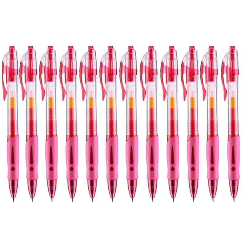 晨光 M&G 按动中性笔 GP-1008 0.5mm(红色))12支/盒 (替芯 G-5)塑料高清大图
