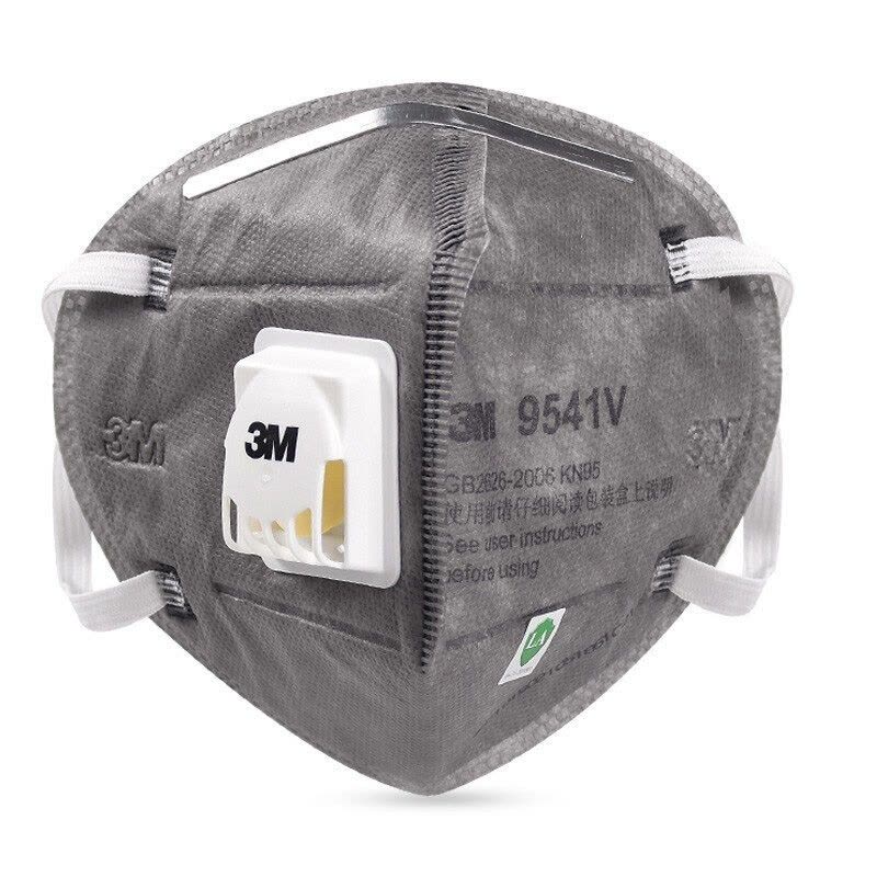 3M 9542V/9541V口罩 KN95级活性炭呼吸阀雾霾粉尘喷漆异味装修针织带20只装透气图片