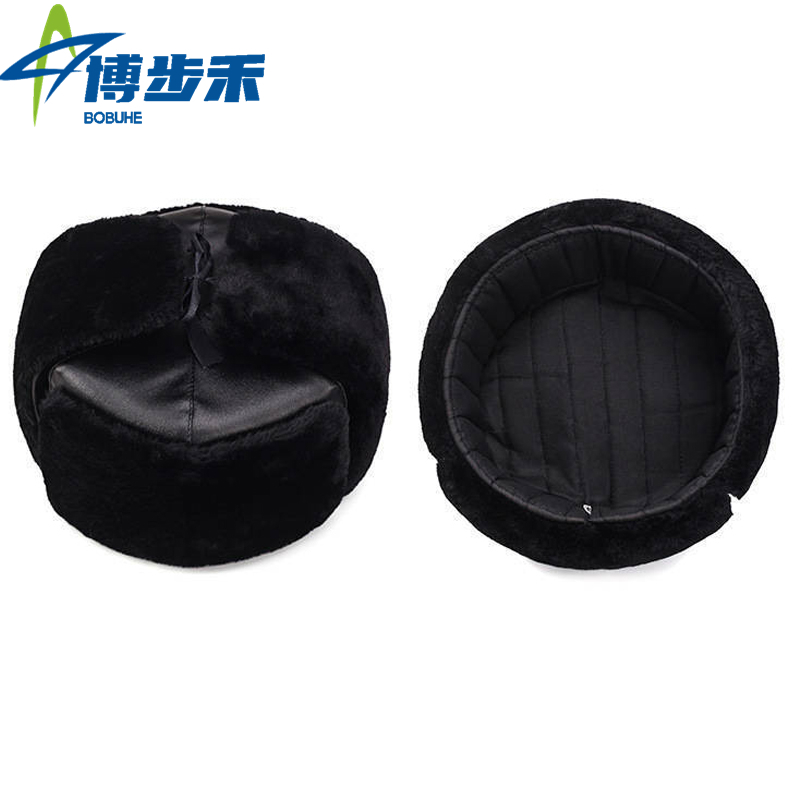 博步禾帽子皮革顶