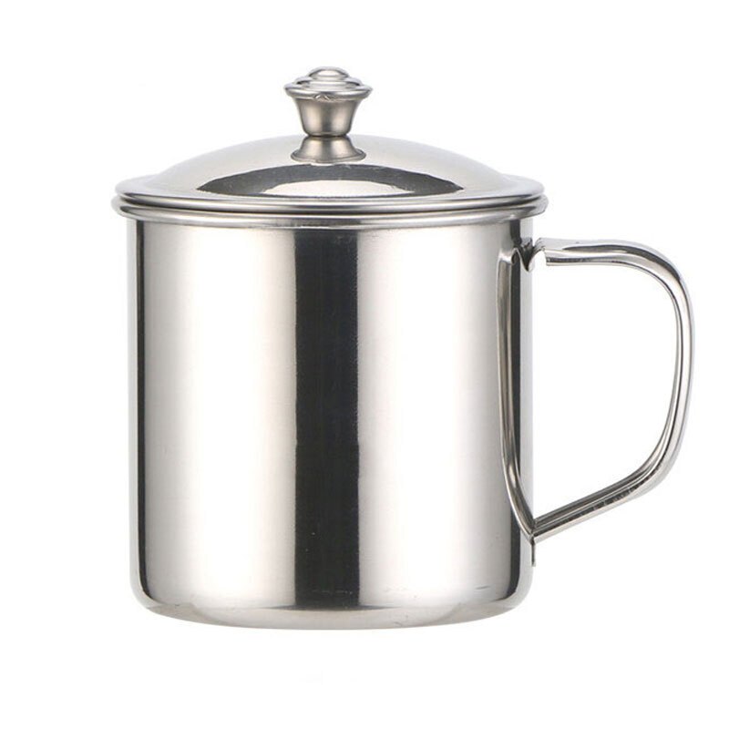 加厚304不锈钢杯子办公室口杯水杯带盖儿童学生杯泡茶杯随手杯理卫