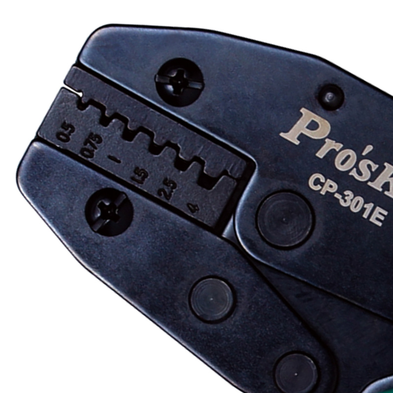 宝工 Pro’sKit CP-301E 欧式端子棘轮压着钳(0.5~4.0mm2)