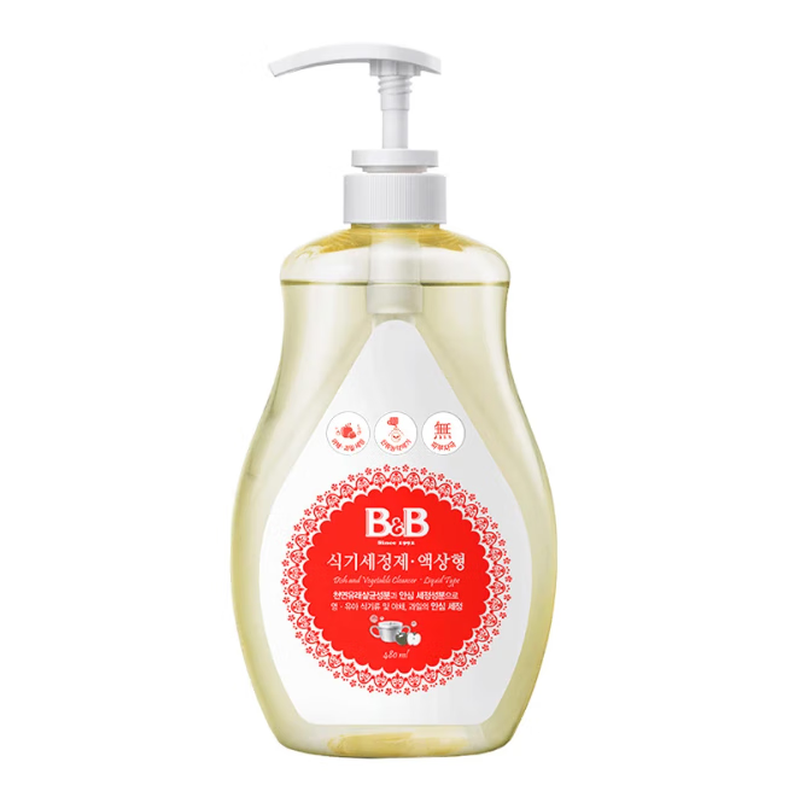 保宁(B&B)韩国进口婴幼儿专用果蔬清洁剂宝宝用品儿童餐具专用洗洁精 果蔬清洁剂 480ml