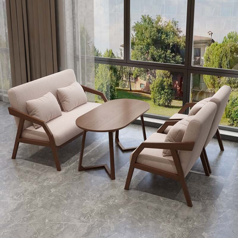 【标采】办公家具 二位洽谈桌 一桌2椅高清大图