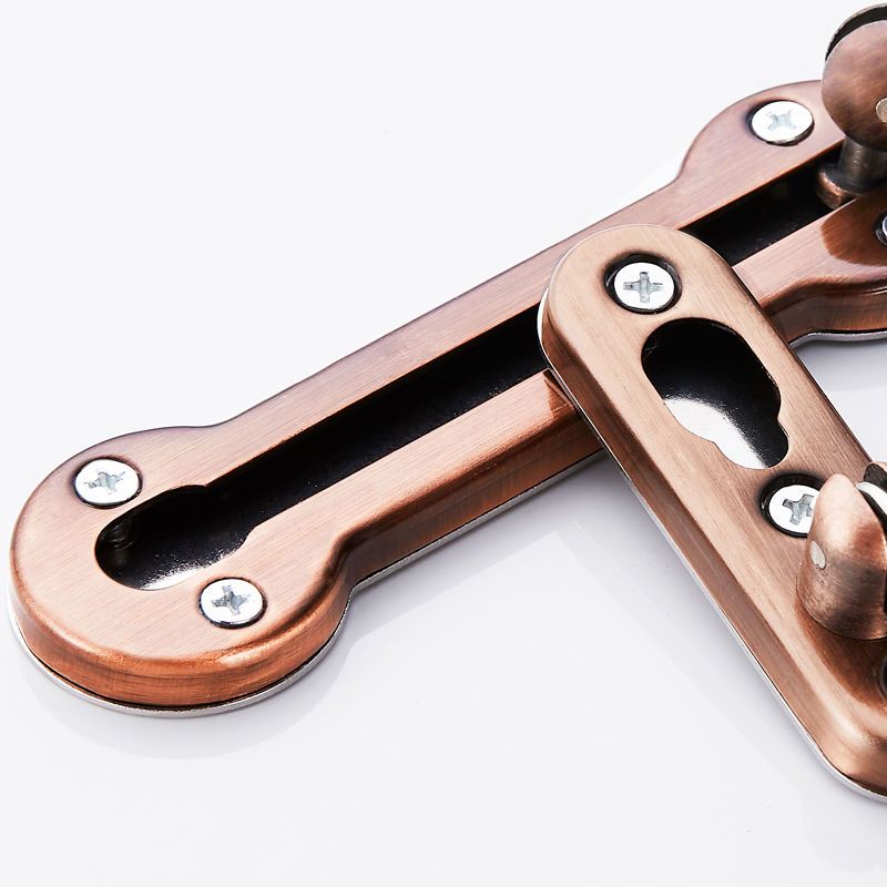 打孔款[拉丝色] 免打孔防盗链门链门锁扣宾馆防盗扣安全门链门栓插销