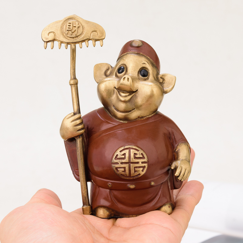 美帮汇猪八戒摆件 铜猪天蓬元帅家居汽车车载车内饰品礼品高清大图