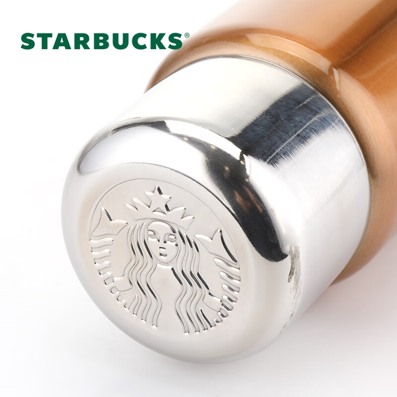 星巴克(Starbucks)幸运金款系列 钢盖保温杯 保温持久 266ml高清大图