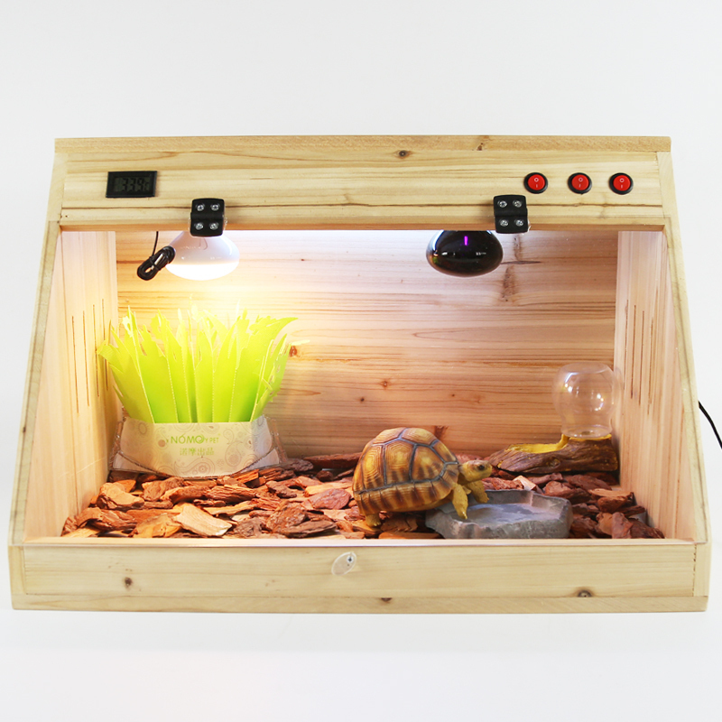 爬虫用品 实木饲养箱亚克力陆龟蜥蜴木箱 刺猬仓鼠保温加热