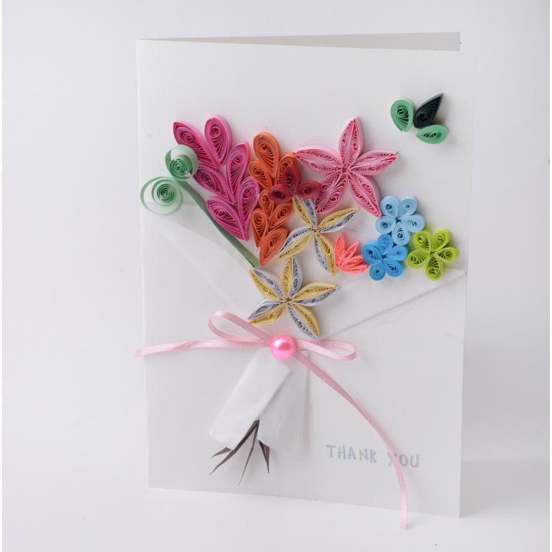 家柏饰(CORATED)儿童教师节贺卡立体花朵贺卡diy制作材料包衍纸手工卡片感恩图片