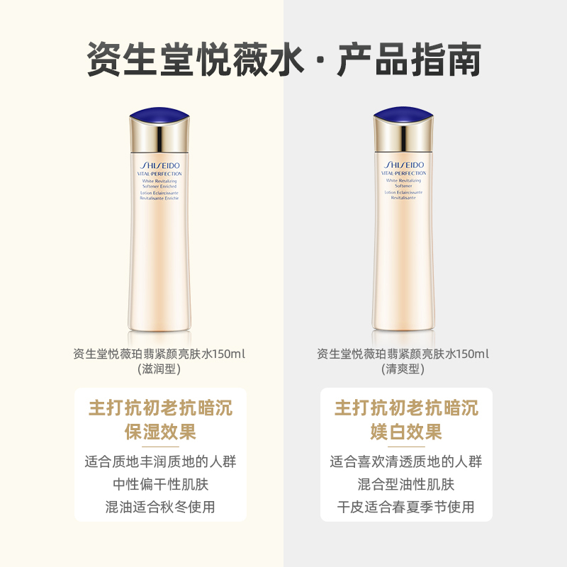 资生堂(SHISEIDO)悦薇珀翡紧颜亮肤水 150ml 清爽型