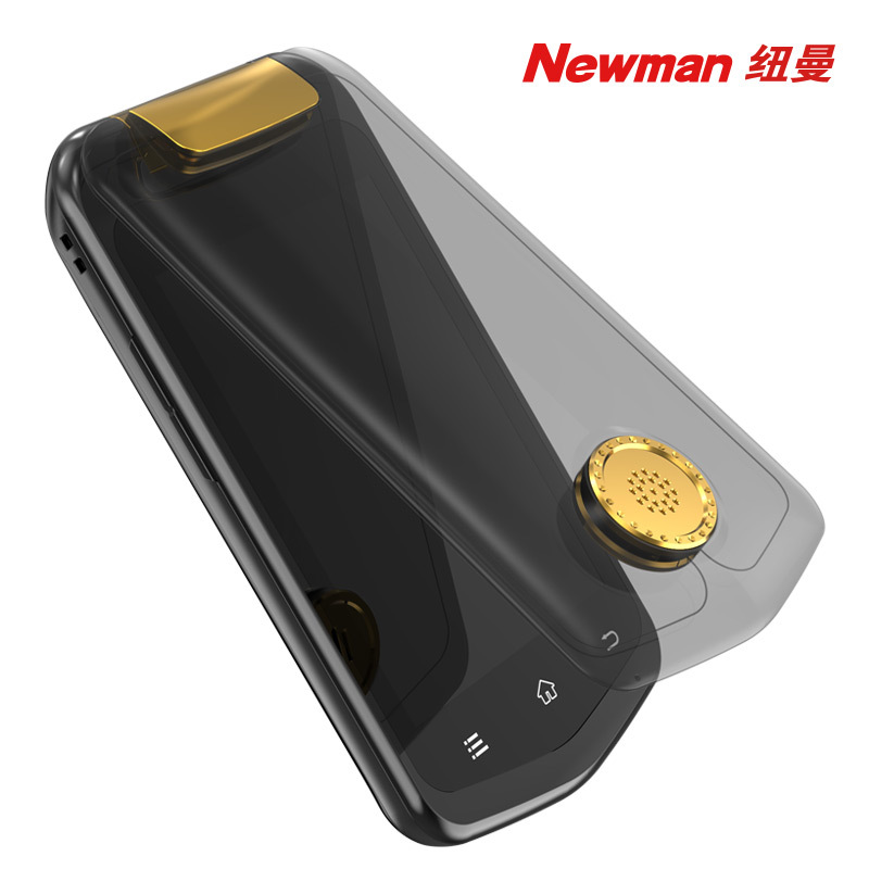 纽曼(Newman)V998黑 透明翻盖老人手机 移动2G 触屏 超长待机 双卡双待老年机 学生备用功能机