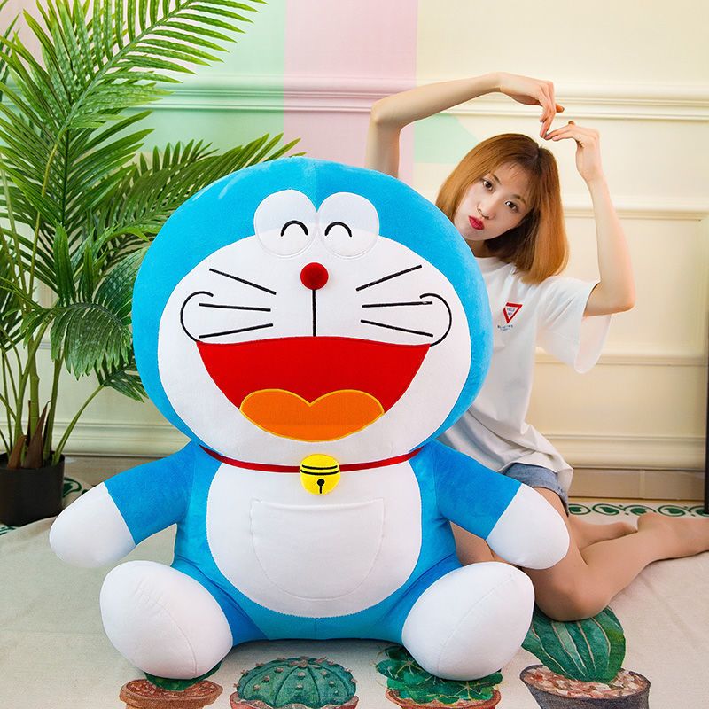 哆啦A梦毛绒玩具可爱叮当猫抱枕布娃娃生日礼物女生玩偶公仔儿童 大笑款(Q弹面料-加肥版) 25厘米(收藏送叮当猫挂件+香