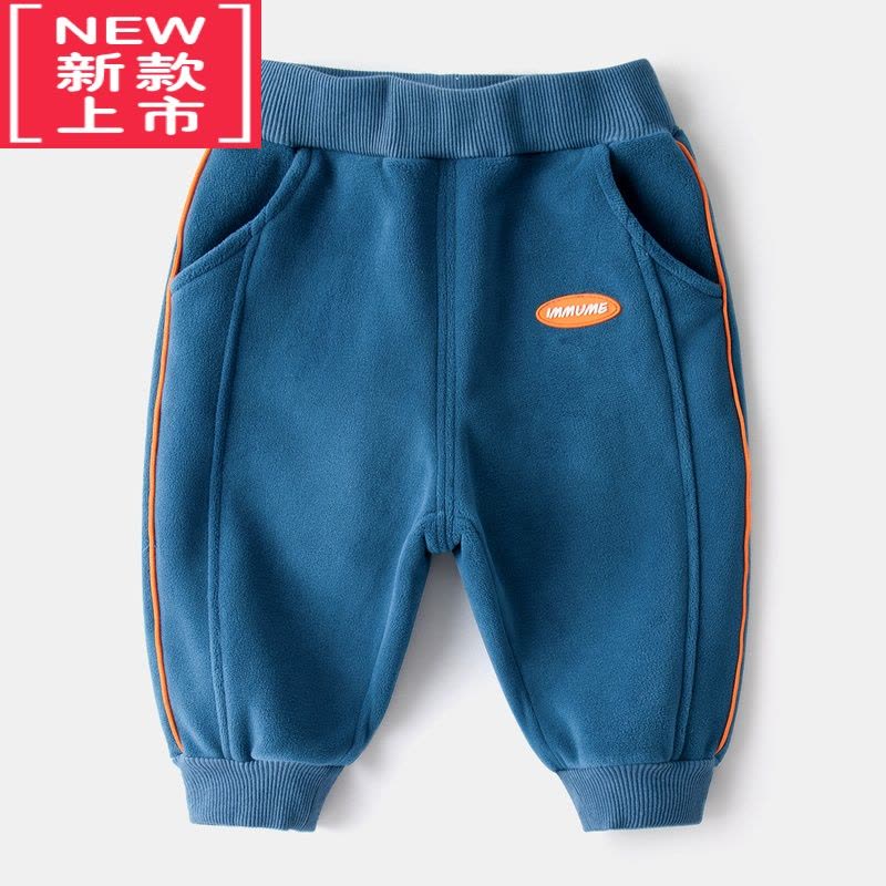 可莉允宝宝摇粒绒裤子秋冬婴儿衣服冬季长裤加厚男童保暖裤儿童裤子冬装图片