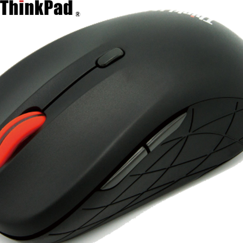 联想Thinkpad静音鼠标无线USB激光鼠标WLM200人体功能黑lenovo鼠标