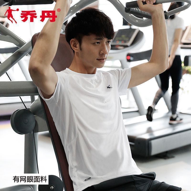 乔丹短袖运动T恤2022春夏透气吸汗跑步上衣速干衣圆领简约学生打底衫运动服短袖男运动T恤