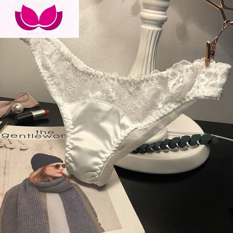 七斓欧美蕾丝内裤女士性感诱惑丁字裤低腰透视T字裤图片