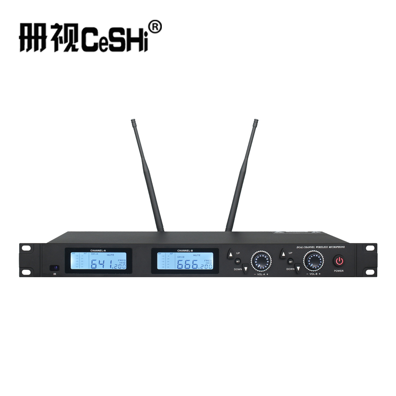 册视监控器材配件UHF调频无线麦克风一拖二UT-7002S套高清大图