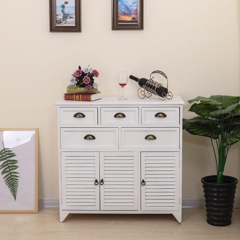 家具好货地中海复古斗柜 实木五斗橱带阳台储物收纳柜 客厅抽屉柜子整