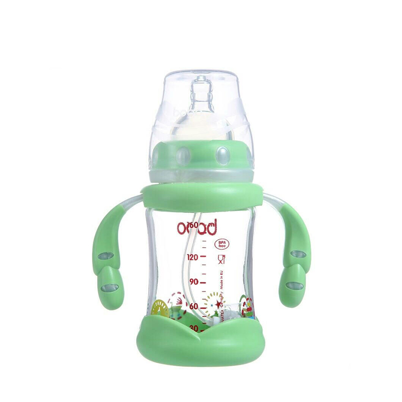 乐儿宝(bobo)防摔玻璃宽口径奶瓶 绿色160ml (适用12个月以上宝宝)
