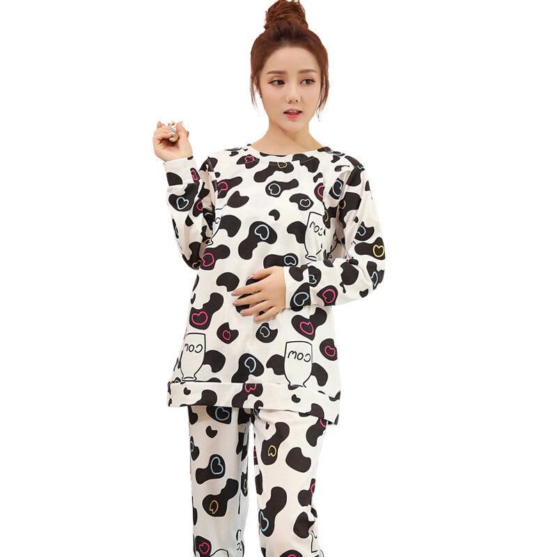 迪鲁奥(DILUAO)月子服春秋纯棉产妇产后哺乳期浦乳睡衣秋冬款孕妇怀孕期加厚保暖图片