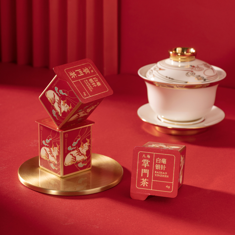八马茶叶 新品五大特级茗茶牛年限定掌门茶拼装年货礼盒装80g
