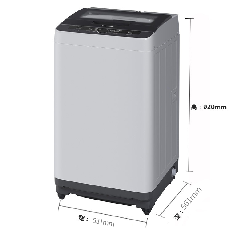 松下(Panasonic) XQB70-Q7H2F 7公斤 一键智洗 省心耐用 时尚节能 全自动波轮洗衣机(灰色)高清大图