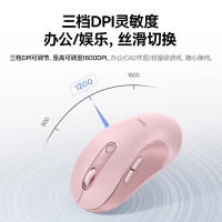 倍思F02无线鼠标对称鼠标适用苹果Mac华为Matebook笔记本电脑平板台式机 办公静音鼠标B02033浮光粉