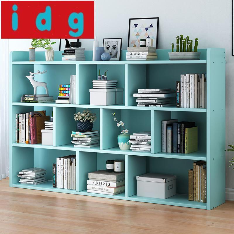现代简约简易书架书柜落地置物架学生书柜组合简约现代书橱多格柜储物