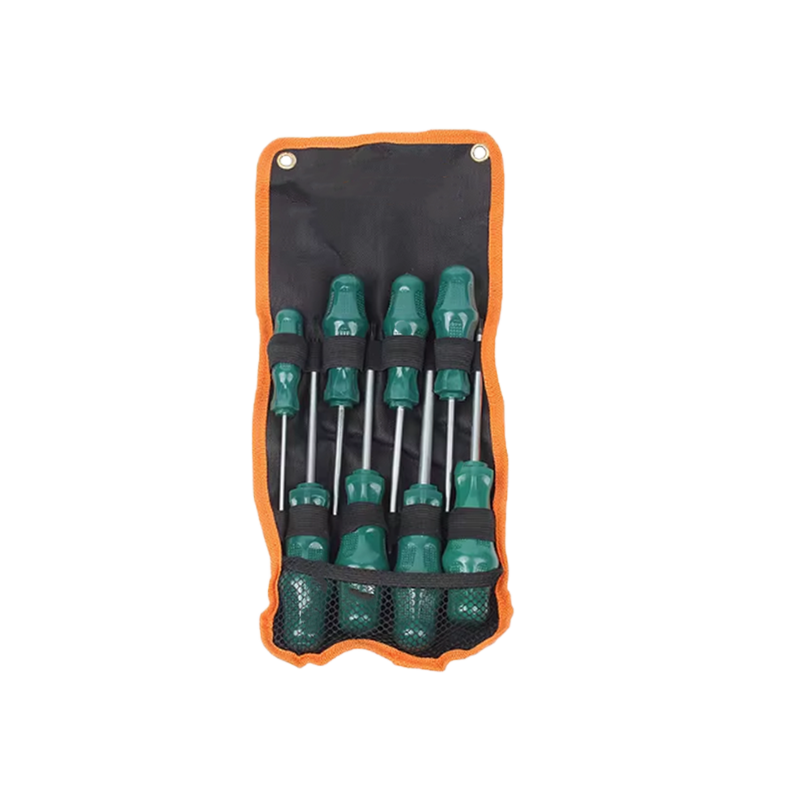 立伟铁牛绿胶炳螺丝刀米字八件套/套高清大图