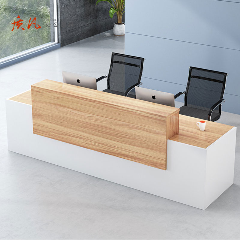 苏宁 质凡 办公家具板式咨询台服务迎宾接待台前台 1600x600x1000mm高清大图