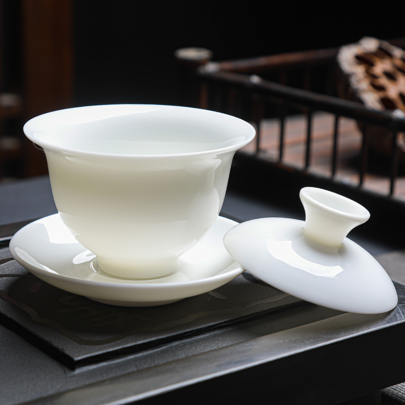 羊脂玉白瓷11头茶具套装