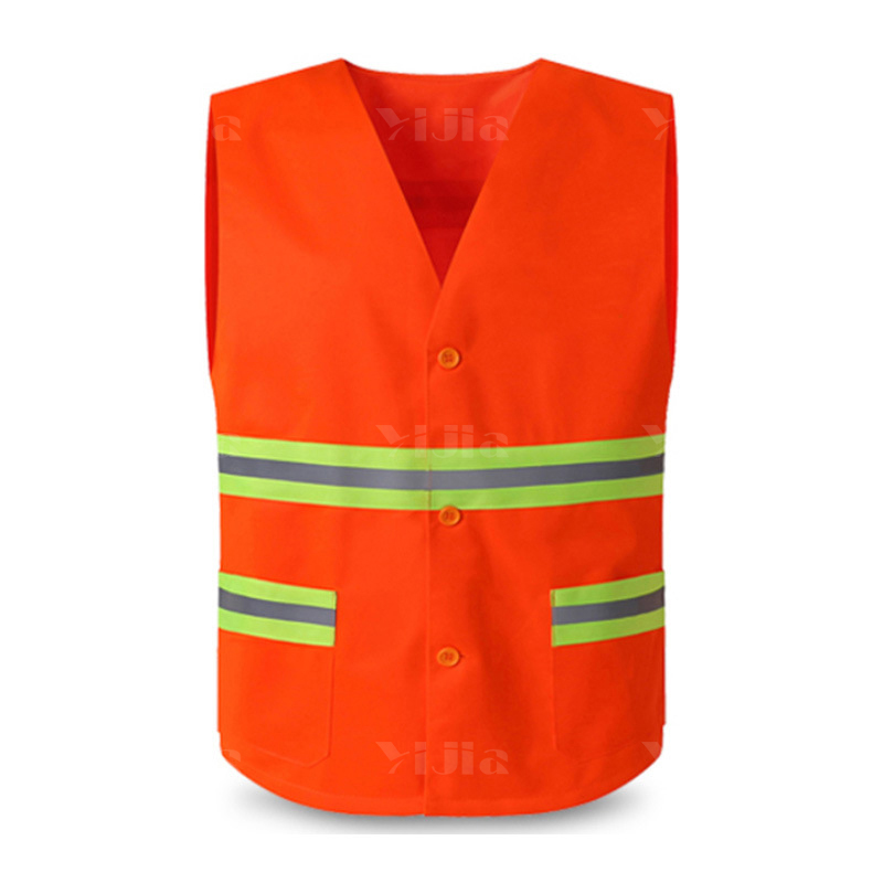 翌嘉YJ4112148 反光背心环卫园林反光马甲施工交通反光衣 环卫款橙色