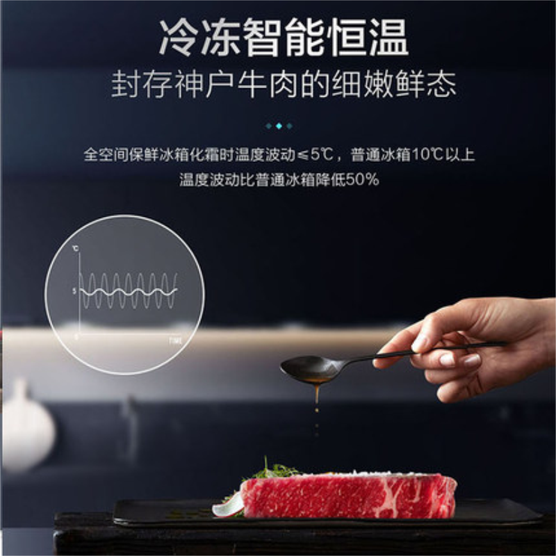 海尔(Haier)十字对开门冰箱606升大容量全空间保鲜一级能效变频风冷无霜电冰箱 BCD-606WGHTD14BRU1高清大图