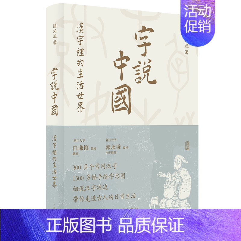 【正版】字说中国 汉字里的生活世界 中国文化入门陈文波 著作 常用汉字说文解字 图文并茂的古汉字科普读物上海古籍出版社