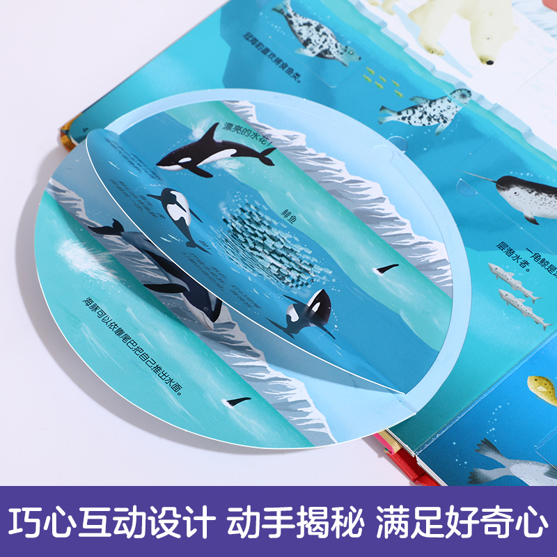 揭秘低幼第一辑♥(全4册)-点读版 [正版]揭秘翻翻书低幼版第二辑全四册点读版 揭秘夜晚海洋恐龙丛林1-2-3-4岁立体高清大图