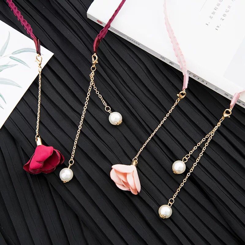 韩版超仙箍假耳环可爱洗脸带女珍珠坠头箍卡夹饰品