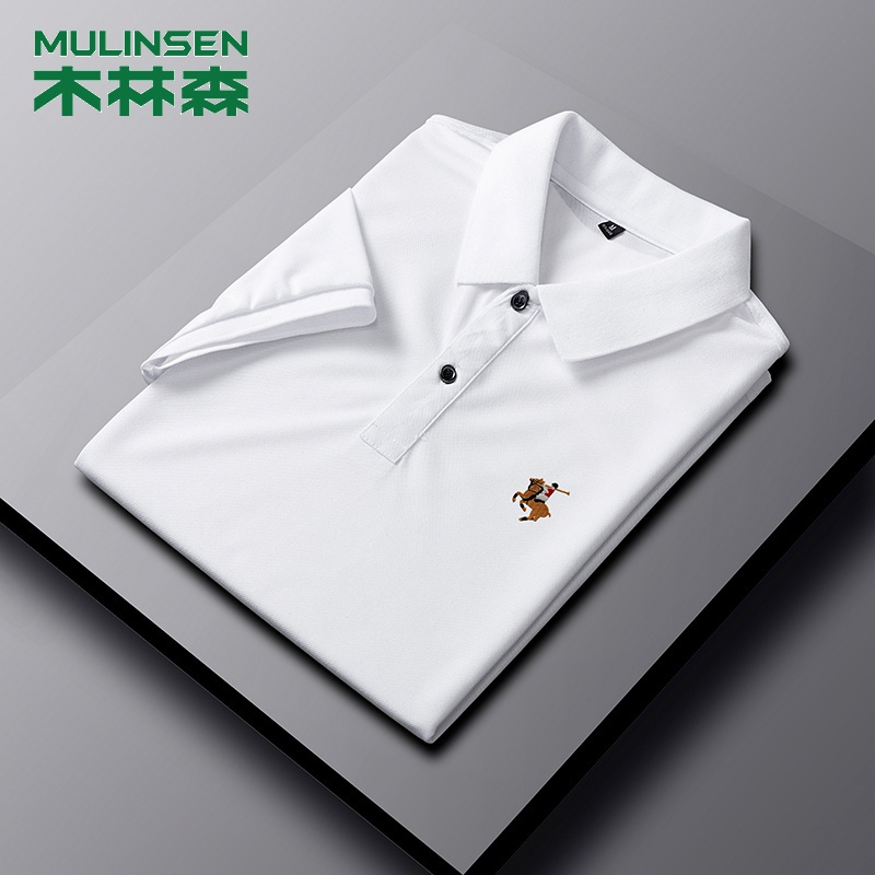 [直营]木林森(MULINSEN)夏季新款POLO衫男款休闲短袖翻领T恤户外休闲衣