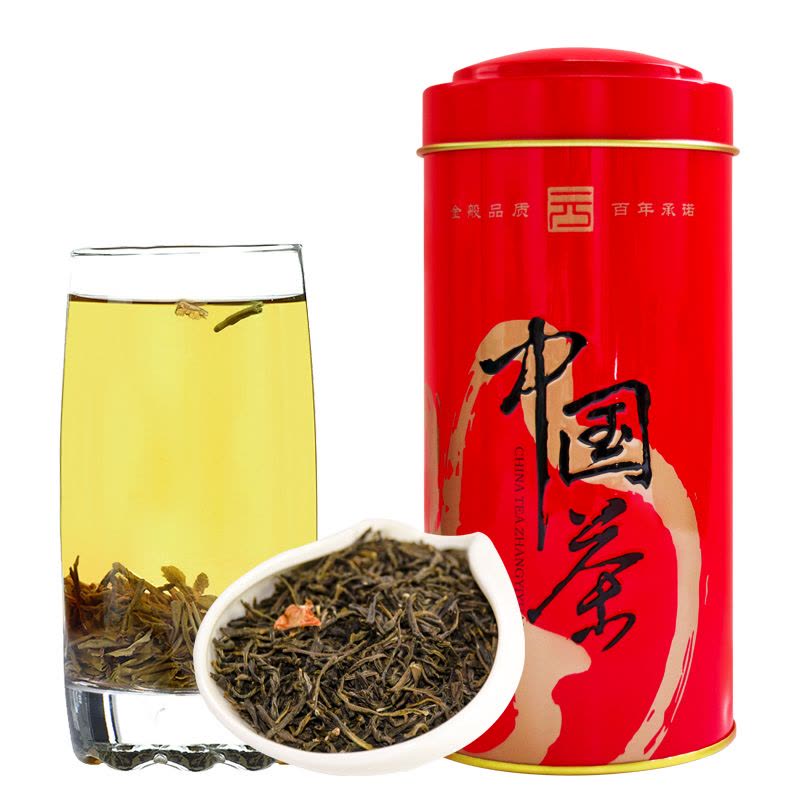 张一元茉莉花茶茉莉春云180g/罐绿茶茶叶二级茉莉香浓茗茶【价格图片