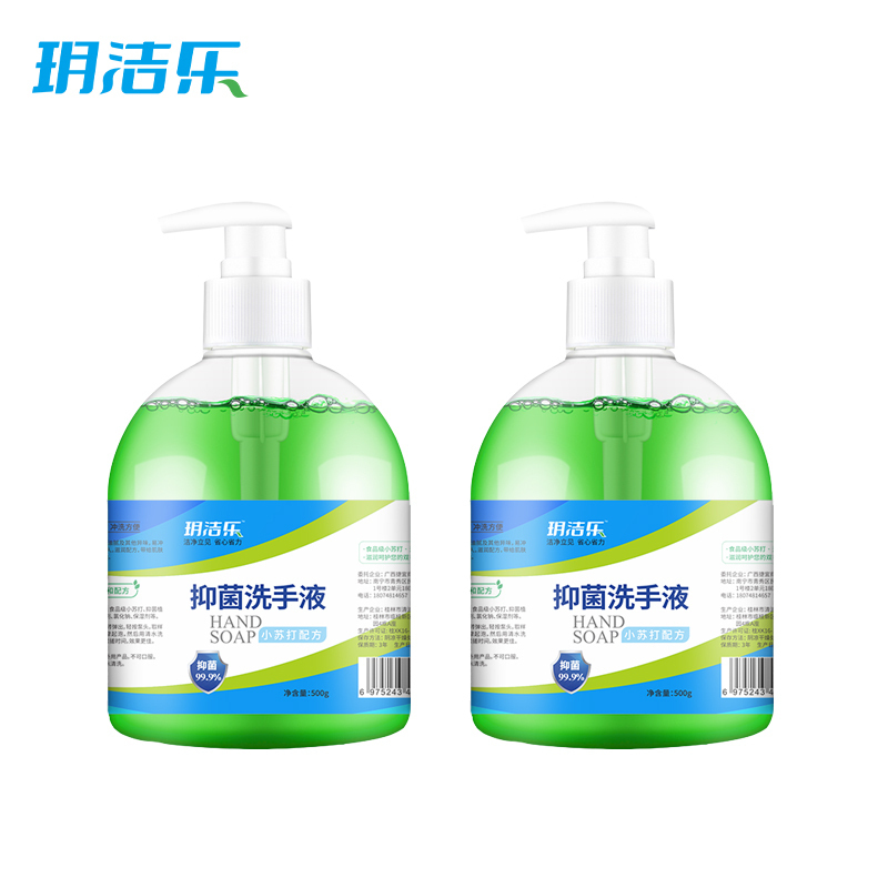 玥洁乐 小苏打抑菌 洗手液 500g/瓶