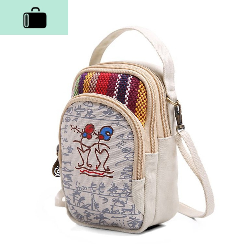云南民族风包包6寸手机包帆布包女小手拿包三层手提零钱包斜挎包NEW LAKE女手包