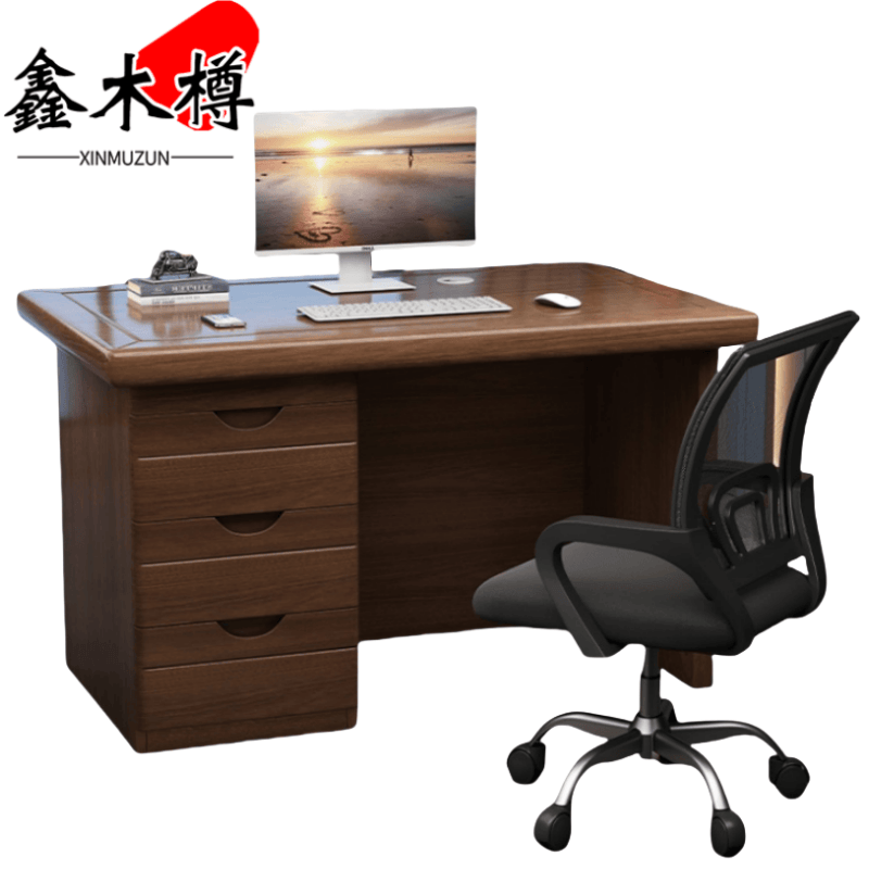 鑫木樽办公桌椅1m套高清大图