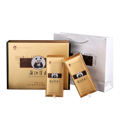 明芽雀舌绿茶2021新茶四川蒲江明前翠芽春茶高山茶金尊礼盒装252g