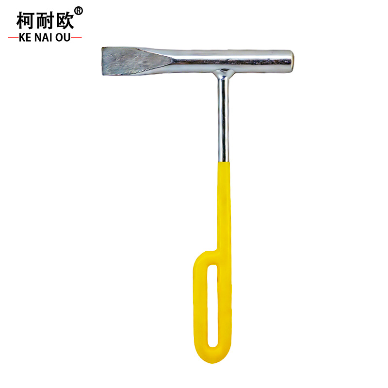 柯耐欧 长柄胶把电镀实心扁铲 25*15cm 把高清大图