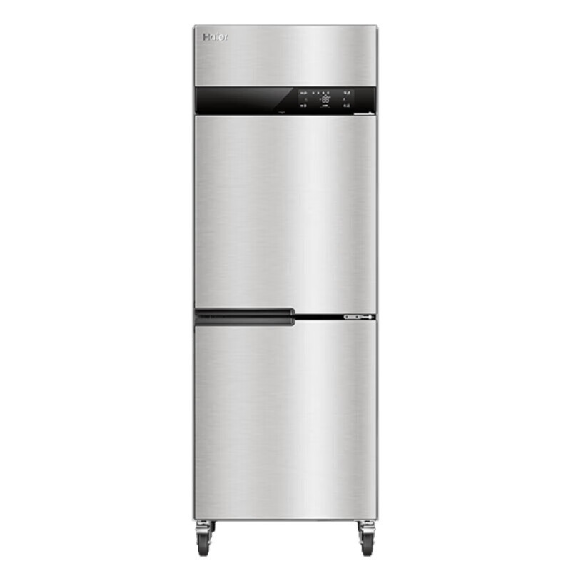 海尔 SLT-526D2W 商用厨房冰箱466升双门 风冷无霜深冷速冻冰柜 饭店餐厅食堂不锈钢插盘冷冻柜